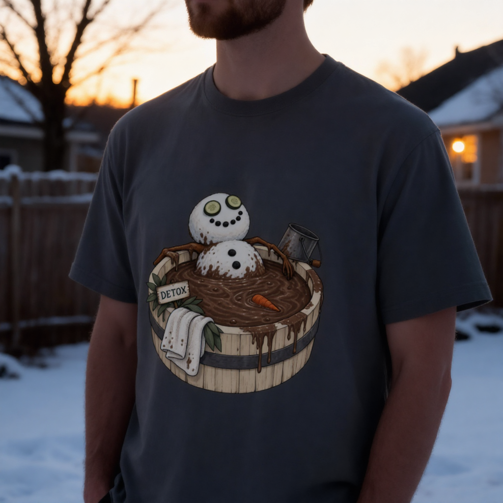 lifestyle scene ~ Total Meltdown Detox ~ Comfort Colors Premium T-Shirt ~ Snowman Dayz