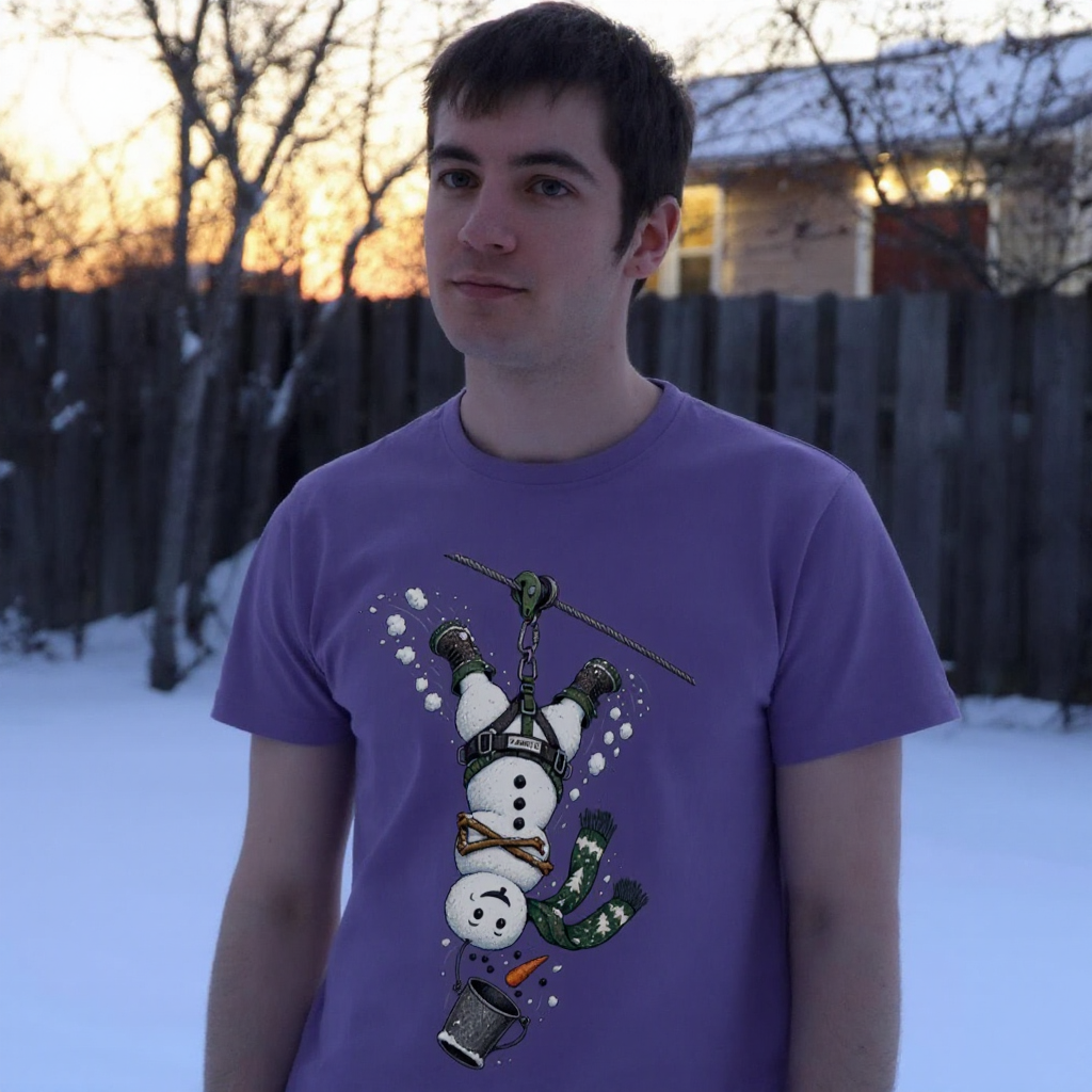 lifestyle scene ~ Totally Planned It~ Comfort Colors Premium T-Shirt ~ Snowman Dayz