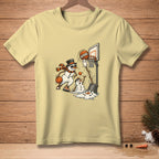 Snowmen playing basketball, one dribbling and one defending, with text "DEFENSE".