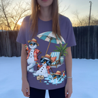 lifestyle scene ~ No Filter: Beach Umbrella Pose ~ Comfort Colors Premium T-Shirt