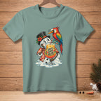 Melting snowman in a Hawaiian shirt holding a drink with text "SAVE SOME FOR ME".