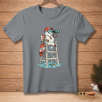 Melting snowman lifeguard with binoculars on a chair, text reads "Everything's Fine."