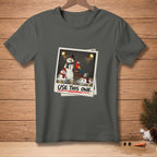 Cartoon polaroid with melting snowmen, a parrot, and text "USE THIS ONE."