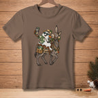 Snowman in Hawaiian shirt riding a donkey, taking a selfie with text "GOT IT."