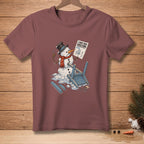 Snowman assembling a chair with instructions that say "I don't need directions."