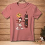 Snowman boxer punches punching bag with "WINNING" text.