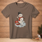 Melting snowman with a first aid kit and text "THAT SHOULD DO IT."