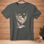 Snowman in a hammock drinking rosé with text "ROSÉ ALL DAY".