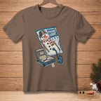 Snowman in vacuum bag with suitcase and text "PACKING LIGHT."
