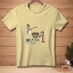 Yellow t-shirt with snowmen grilling and the text "WE GOT THIS."