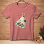T-shirt with melting snowman on beach towel, text reads "Vacation Mode."