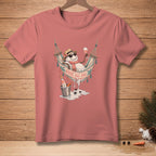 Snowman in a hammock with wine and "Rosé All Day" text.