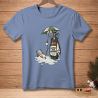 Golf bag with melting snowman under umbrella, text "PROTECT YOUR EQUIPMENT".