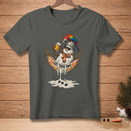 Melting snowman in a hammock with a parrot and beer, text "GET YOUR OWN."