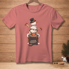 T-shirt with a snowman on a pottery wheel, text reads "CENTER YOURSELF."