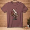 Snowman riding a bucking bull with "EIGHT SECONDS" text.