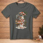 Melting snowman eating spaghetti under umbrella with "KEEP IT CLASSY" text.