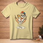 Melting snowman in hammock with beer, parrot overhead, text "GET YOUR OWN."