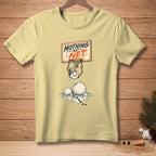 T-shirt with "Nothing But Net" text and a melting snowman playing basketball.