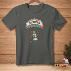 Snowman in a parachute with "Great View" text, giving a thumbs up.
