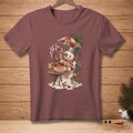 Snowman eating spaghetti under an umbrella with "Keep It Classy" text.