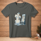 A muscular snowman flexing in the mirror with "CUTTING PHASE" text.