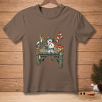 Snowman and pelican fishing on a dock, with "Natural Fisherman" text.