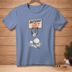 T-shirt graphic with melting snowman dunking a basketball and text "Nothing But Net".