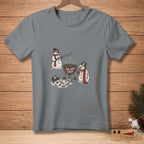 Gray t-shirt with snowman grilling scene and "WE GOT THIS." text.