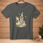 Snowmen wearing Hawaiian shirts and sunglasses hold martini glasses, with text "TO GOOD DECISIONS."