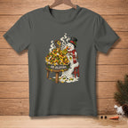 Snowman in top hat eating nachos with text "ADD JALAPENOS."