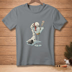Melting snowman in martini glass with text "SO CLOSE."