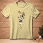 Light yellow t-shirt with melting snowman graphic and "TRUST THE PROCESS" text.