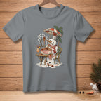 Melting snowman eating spaghetti under umbrella, text "KEEP IT CLASSY."