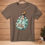 T-shirt with a tropical snowman graphic and toucan, reads "DO NOT DISTURB."